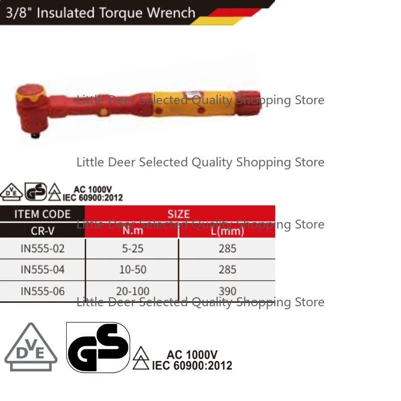 Insulated Torque Wrench 1000V Vde Electric - Klucz dynamometryczny izolowany WEDO z certyfikatem