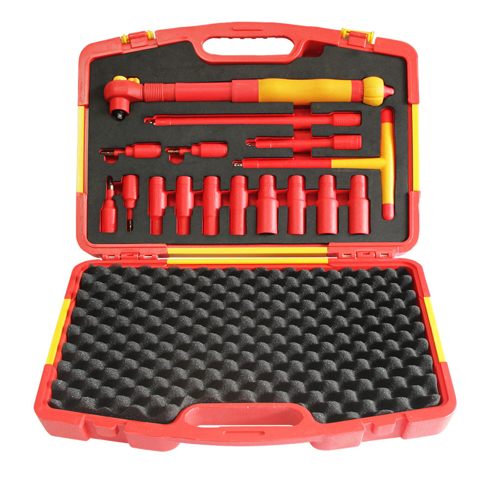 Insulated Torque Wrench 1000V Vde Electric - 16-częściowy zestaw narzędzi izolowanych VDE, klucz