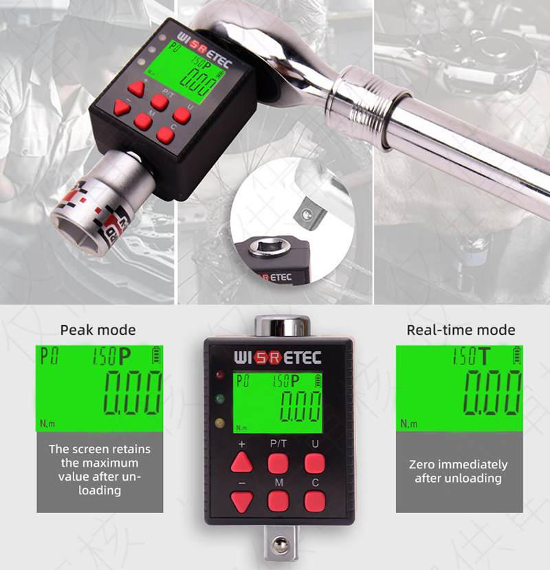 WISRETEC cyfrowy adapter klucz – Electronic Torque Adapter 3/8 1/2 Digital recenzja i cena